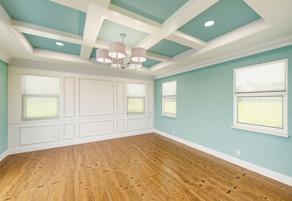 Empty room with wooden floors