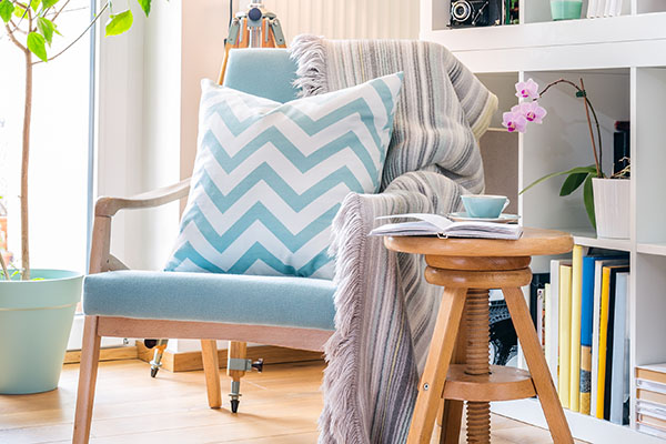 Reading nook with chair