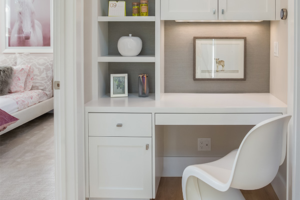 Home Office White Cabinet and seats